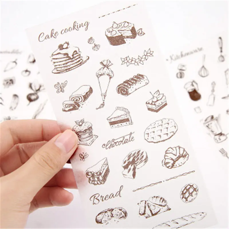 

1Set Cartoon Cake Fruit Vegetables Sticker Children Toys Anime For DIY On Book Laptop Mobile Phone Skateboard Kids Stickers Pack