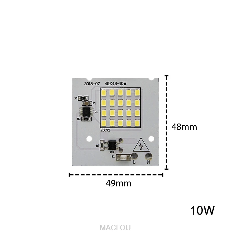 Высокая Мощность светодиодный лампы Чип Smd2835 смарт ic бисер осколки 220 240 V 100 W 50 30 20