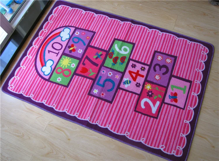 

Baby Girls Popular Rug Cartoon Number Print Carpet Lovely Pink Floor Mat for Baby Rugs PlayMat for Living Room Baby Crawling Mat