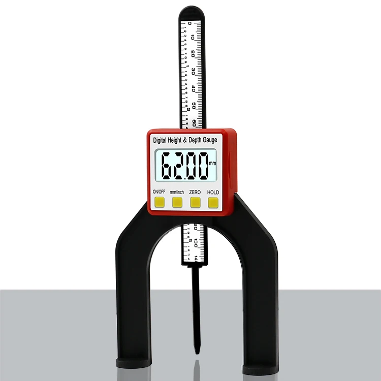 Цифровой измеритель высоты, Настольная пила 80 мм, измеритель глубины с тремя измерениями, фиксирующий винт для деревообработки