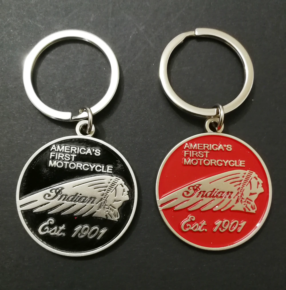 

Customized Indian motorcycles key chain for the clothing vest jeans metal keychain of mtorcycle biker live to ride keychain