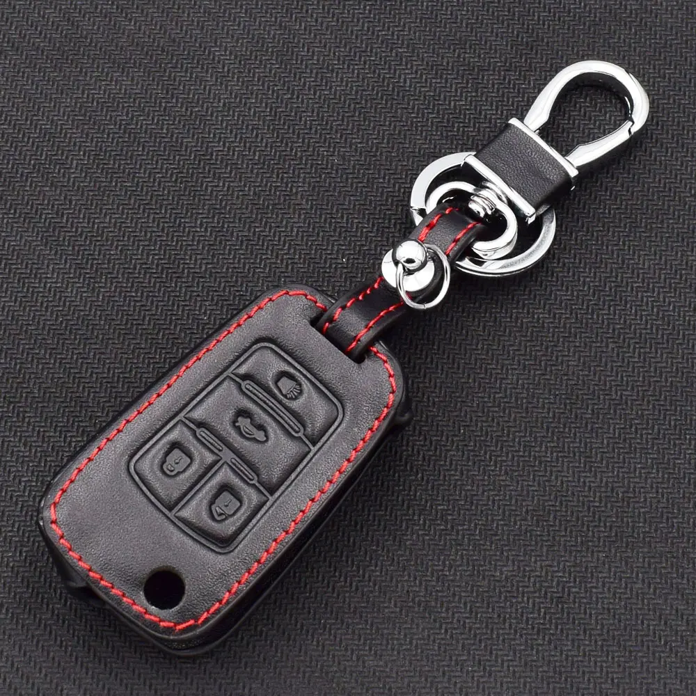 4 Chevrolet Sonic Cruze Aveo Sail Trax Captiva Malibu Silverado leather car key case cover shell
