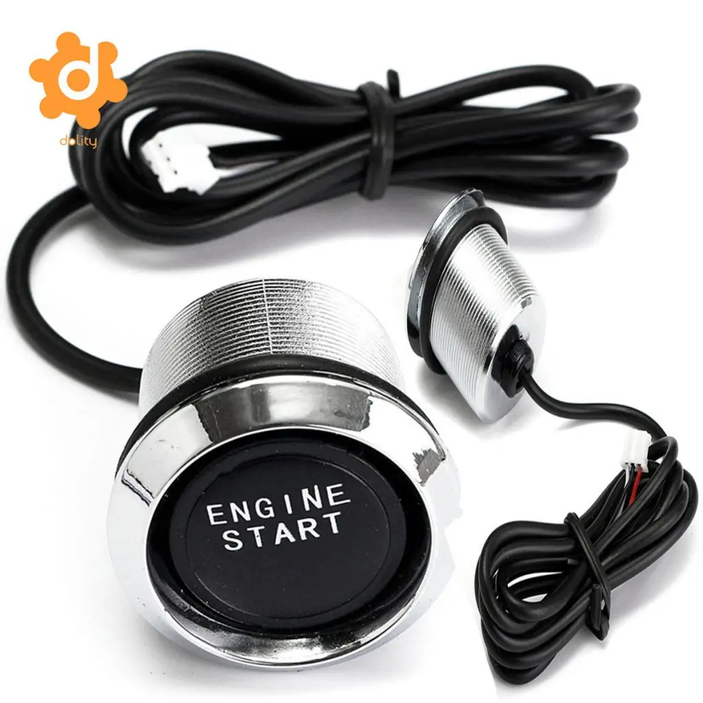 12V Blue LED Keyless Engine Start Push Button Switch Ignition Starter Kits