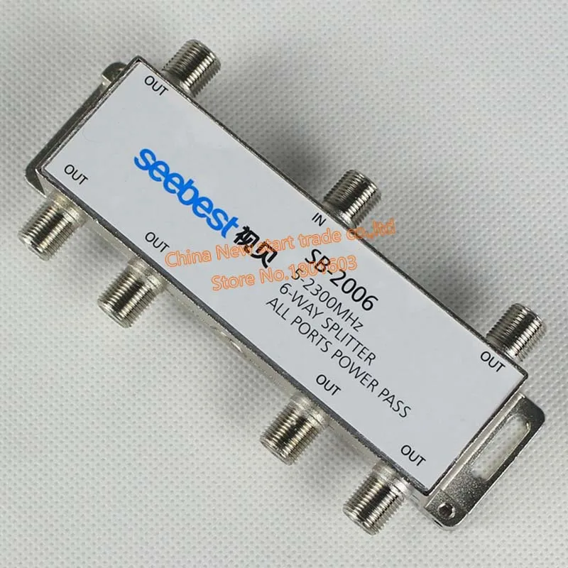 

6 Way Ports Cable Signal Satellite TV Splitter 5-2300MHz distributor 6 outputs 6 way satellite TV signal splitter for SATV/CATV