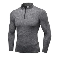 Eshtanga Для Мужчин Светоотражающие рубашка спортивный длинная рубашка Йога Рубашка с длинными рукавами сжатия Открытый толстые Материал Tank