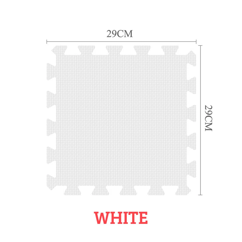 MQIAOHAM, 18 шт. в упаковке, EVA коврик-пазл, детский Поролоновый игровой коврик, нескользящий Детский напольный коврик, коврик-пазл, коврики для игровой комнаты, коврики для спальни, плитка - Цвет: white