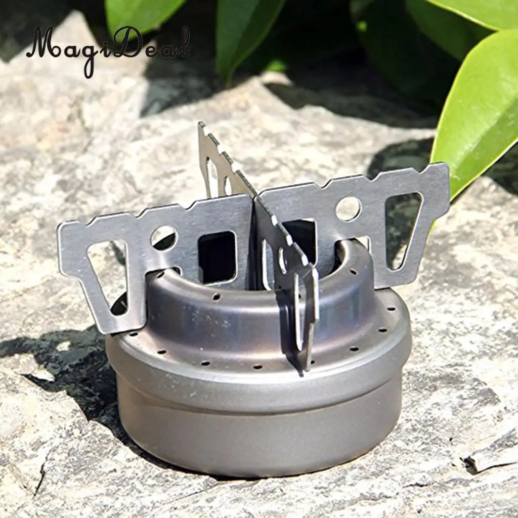 MagiDeal Alcohol Stove Stand Rack Spirit Burner Base Bracket Stainless Steel Rack