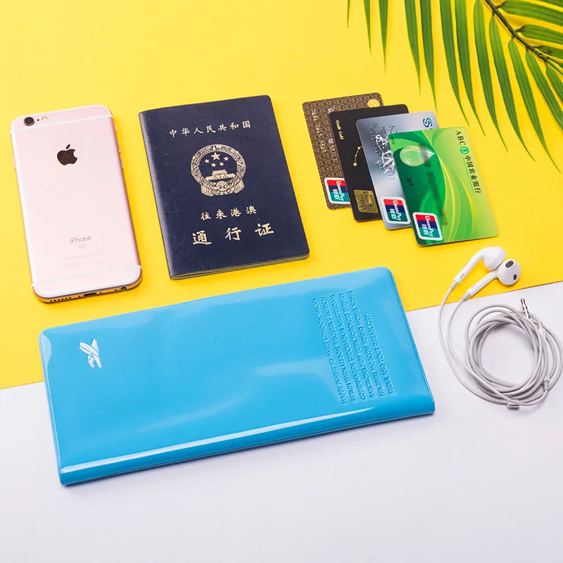 

Quality travel documents package documents multi-function air ticket ID card folder bag men women pvc long card holder cover