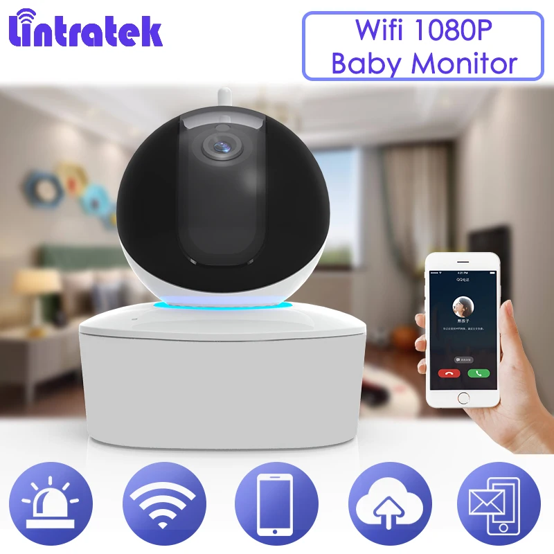 Lintratek Full-HD 1080 P Видеоняни и радионяни Беспроводной Wi-Fi ip-камера 2.0MP безопасности Крытый мини Камера cct дома наблюдения няня 1080 P 41