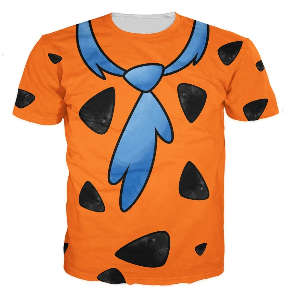 Футболка с принтом YX GIRL Fred Flintstone летняя быстросохнущая хорошего качества в стиле