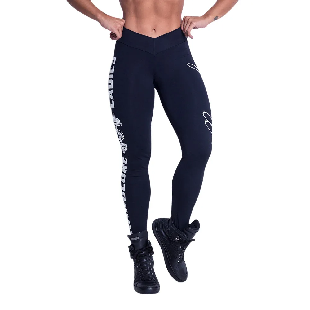 Обтягивающие быстросохнущие женские спортивные штаны ZC2359 с надписью HARDCORE для тренировок и бега, леггинсы для фитнеса, брюки-карандаш