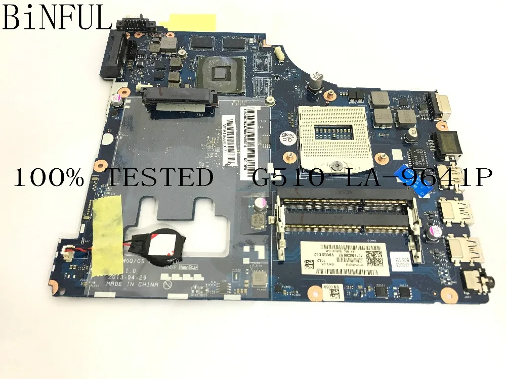 BiNFUL الأسهم 100% جديد VIWGQ/GS LA-9641P اللوحة المحمول لينوفو G510 دفتر PC البناء في GPU R5 m230 HD 8650 2 GB
