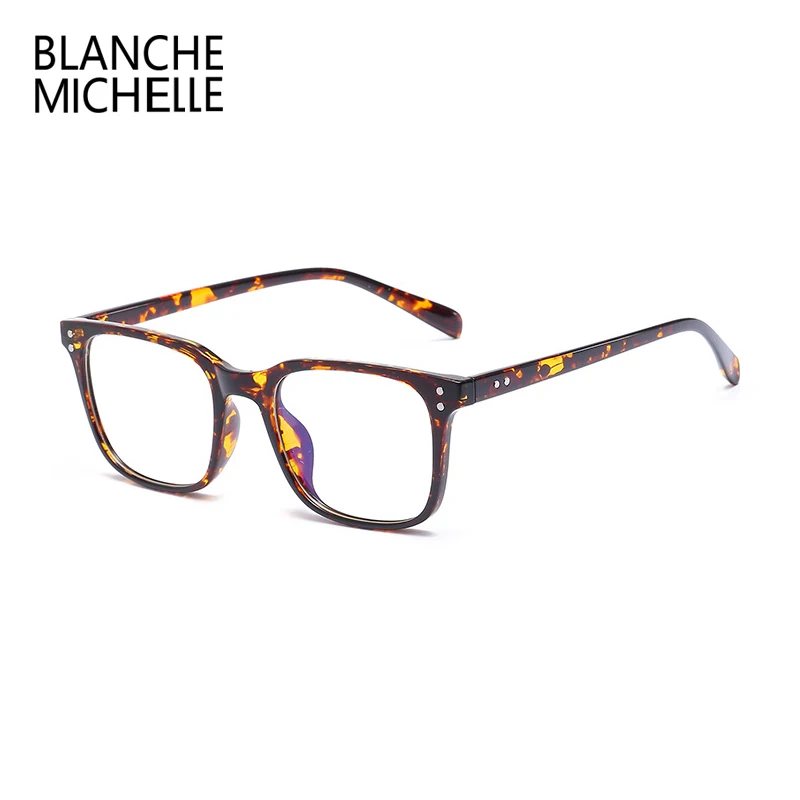 Blanche Мишель 2019 квадратных TR90 кадр очки Для женщин мужчин ретро анти синий
