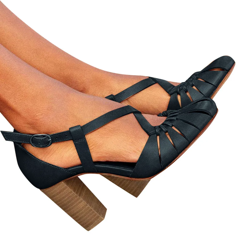 Босоножки на платформе обувь для женщин кожаные босоножки на высоком каблуке лето г. chaussures femme Босоножки на платформе, большие размеры 43# N3
