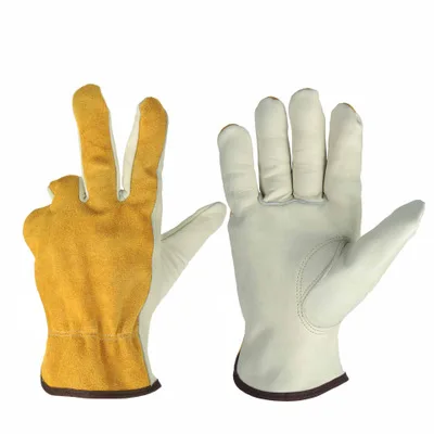 5 пар рабочие перчатки из яловой кожи мужские рабочие сварочные перчатки защитные садовые спортивные мото износостойкие перчатки