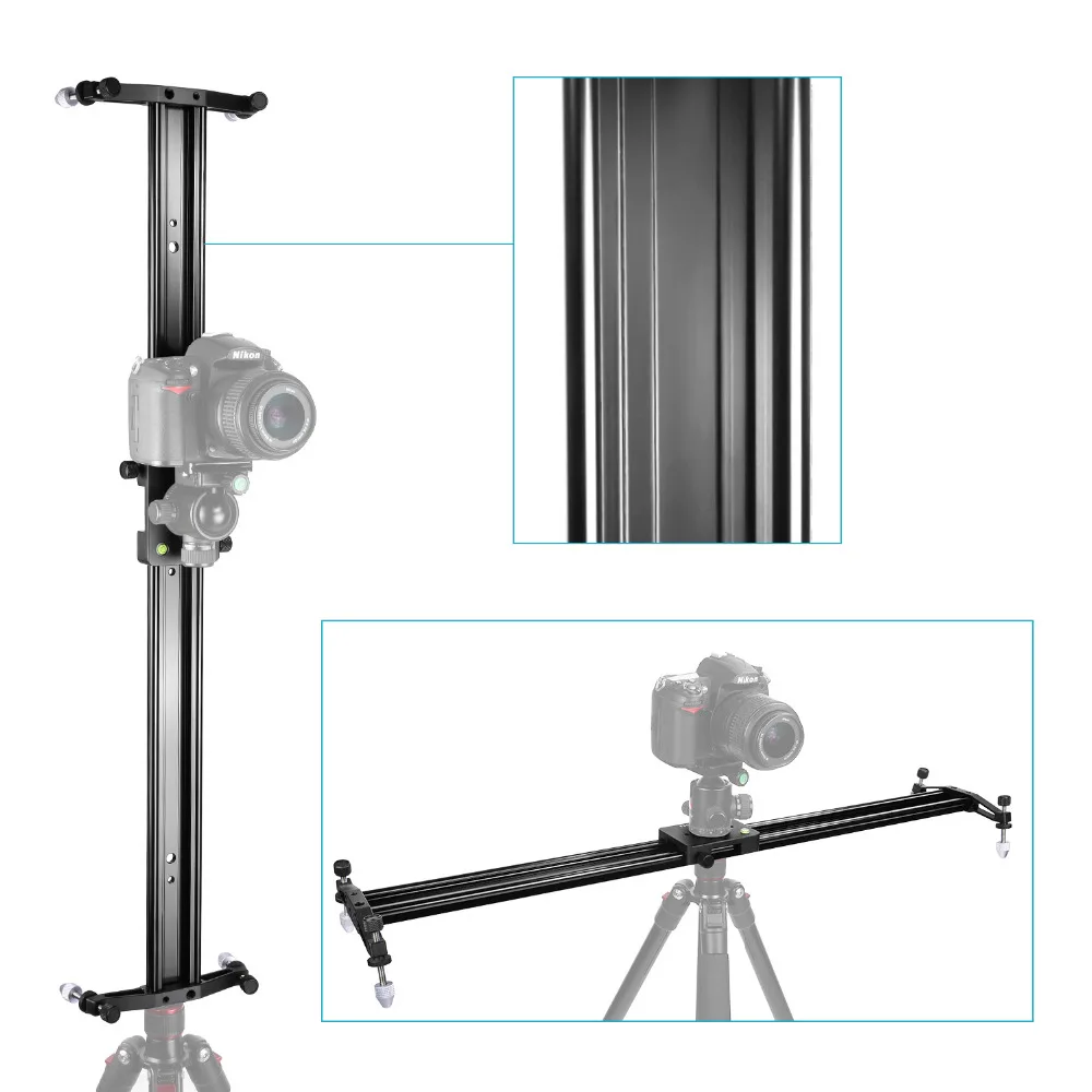 

Neewer 24"/60cm DSLR Camera Track Dolly Slider Video Stabilization Rail System with 176oz/5kg Load Capacity for Photography