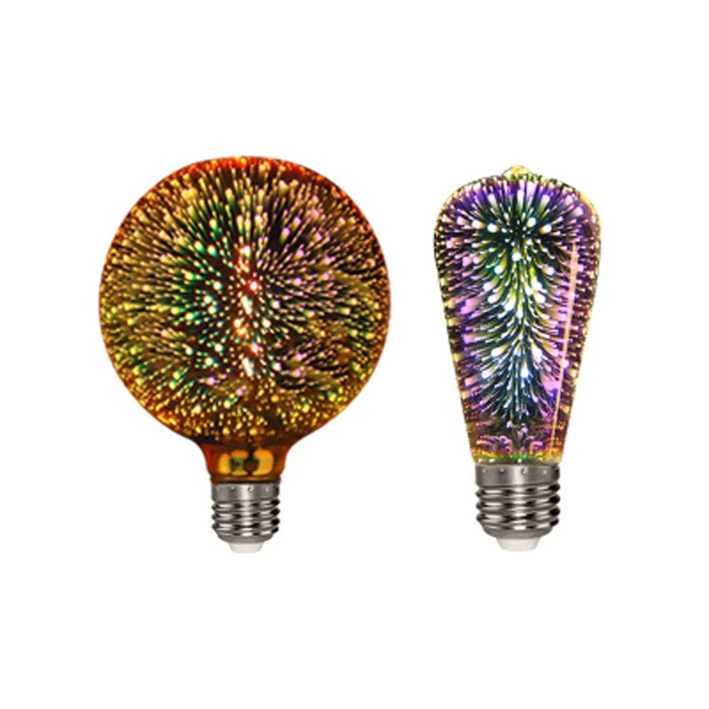 

New 3D Star Fireworks Effect Night Light LED Lamp E27 AC85V-265V Edison LED Bulb Home Decoration Lighting Gift for Kids