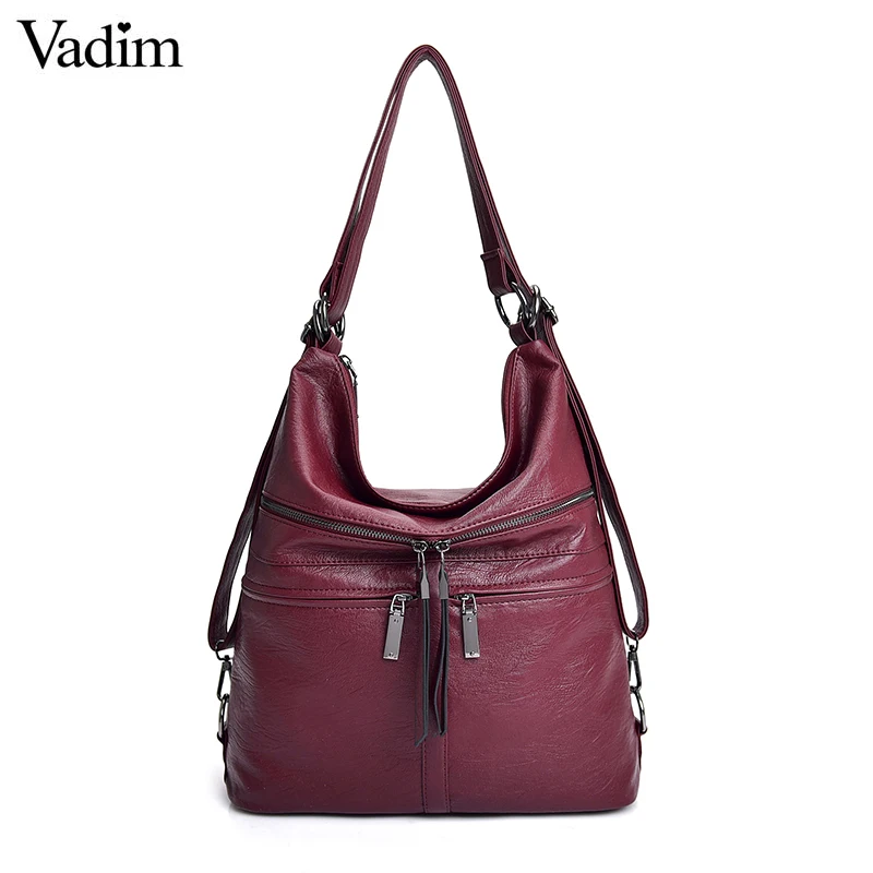 Vadim многофункциональные сумки женские сумки дизайнерские женские сумки через плечо женская сумка Большая вместительная кожаная сумка с верхней ручкой