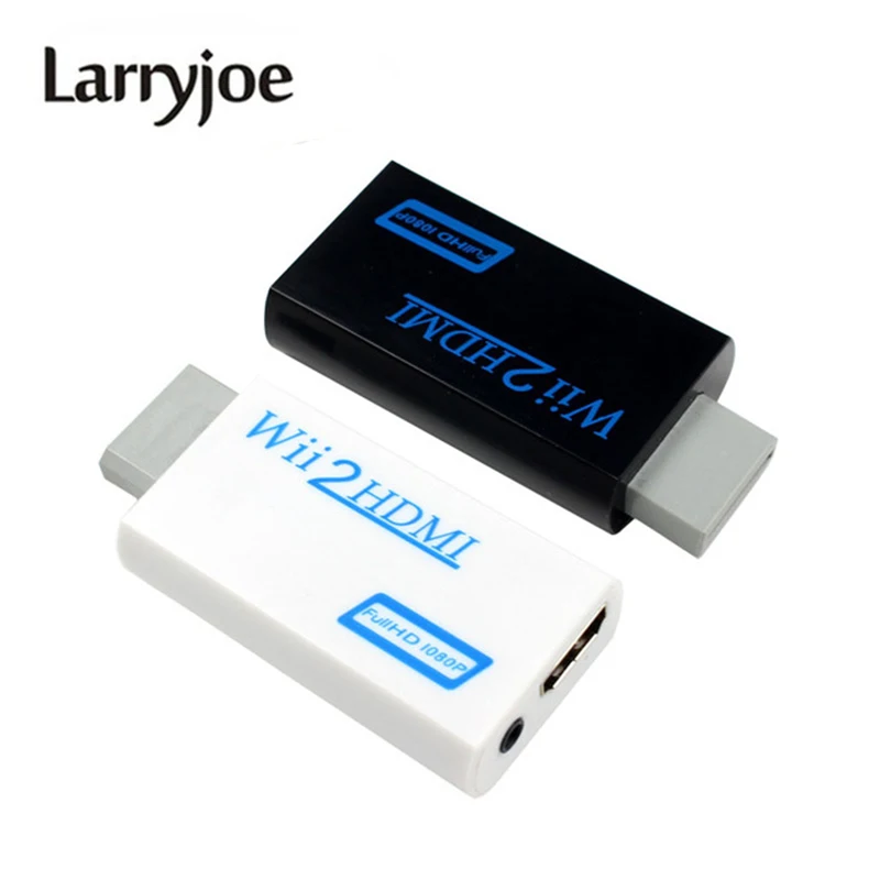 Larryjoe Full HD HDMI 1080P конвертер адаптер с 3,5 мм стерео аудио разъем выход для wii 2 HDMI разъем белый