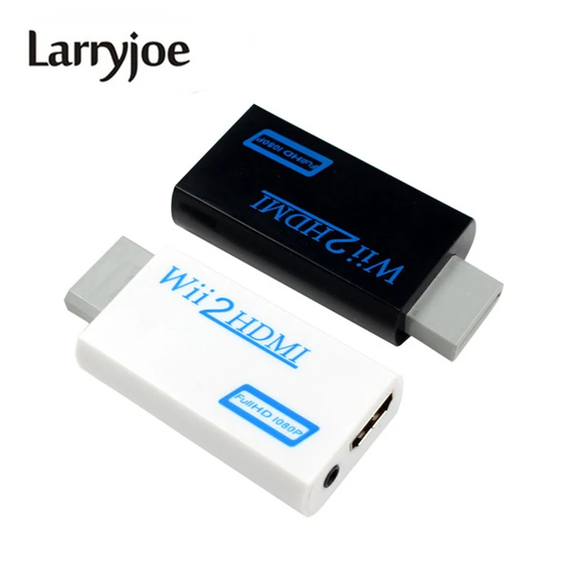 

Larryjoe Full HD HDMI 1080P Converter Adapter With 3.5mm Stereo Audio Jack Output for Wii 2 HDMI Connector White
