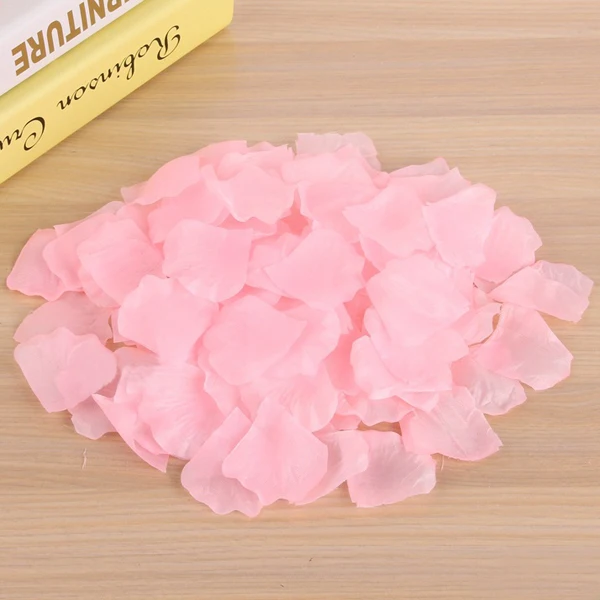 1000 шт./лот 4,5*4,5 см имитация лепестков роз подходит для DIY романтические украшения для свадьбы искусственные лепестки роз - Цвет: Light pink