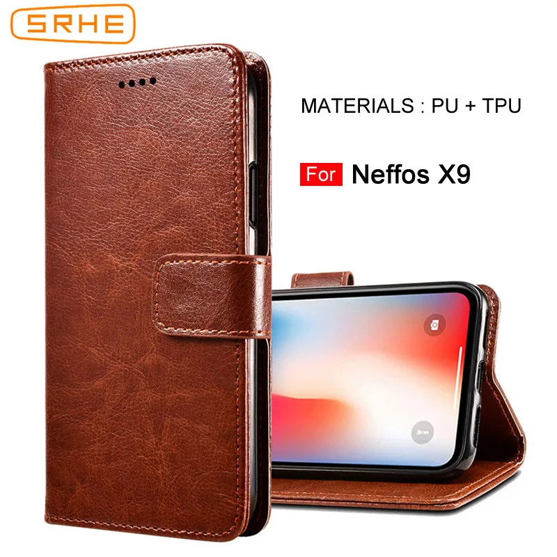 

SRHE For TP-Link Neffos X9 Case Cover Flip Leather Wallet Silicone Magnet Case Cover For TP-Link Neffos X9 TP913A Stand Cases
