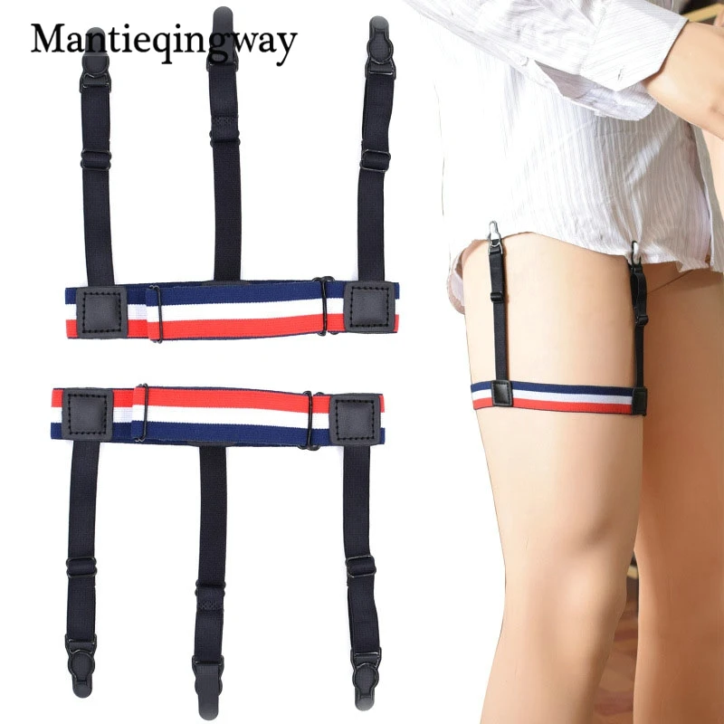 

Mantieqingway Fashion Shirts Stays for Mens Shirts Suspenders Holders Suspensorio for Suits Elastic Garter Belt Braces