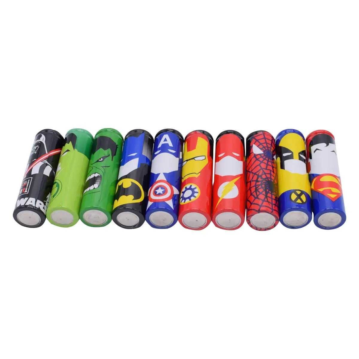 

100-Packs Pre-Cut 18650 Battery Wraps Cover Movie Series Protective Sleeve Heat Shrink Wraps - 10 Styles