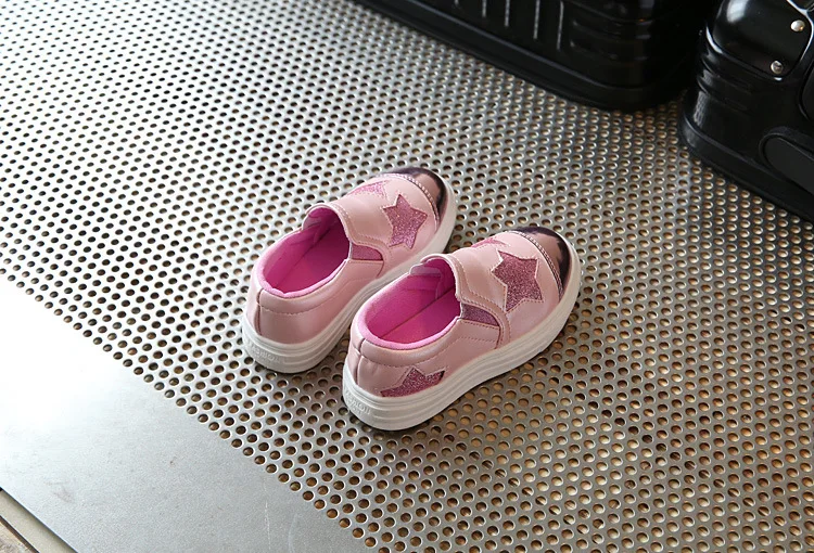 Smgslib/детская обувь для девочек, повседневная обувь на плоской подошве, серебристо-розовая, детская повседневная обувь, обувь для маленьких