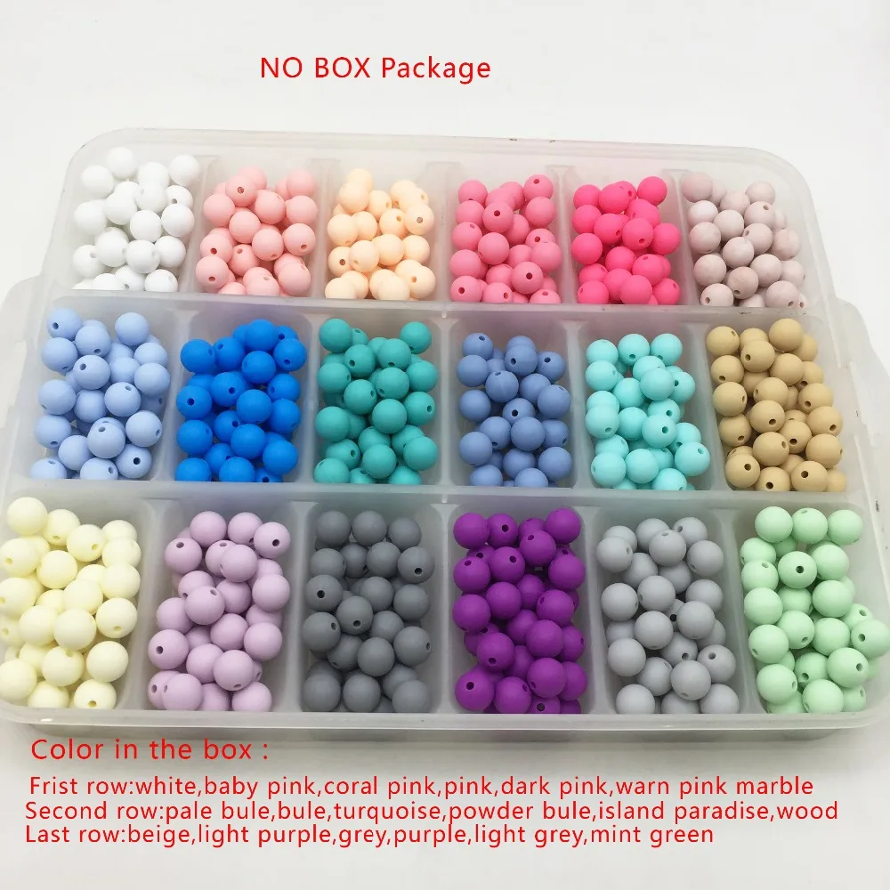 

SYBBeads 100pcs/lot Silicone Beads Baby Teether Silicone Teething Beads For Necklace Silicone Teether 10mm BPA Free