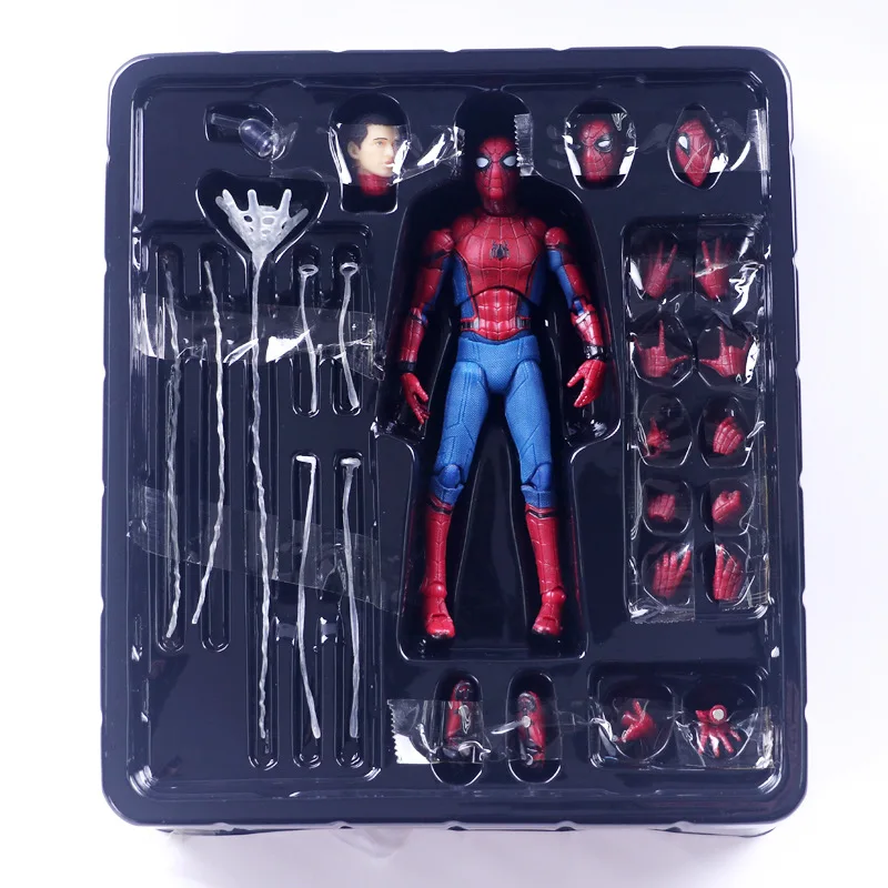 Comprar ALEN Spider man de regreso a cambiado de rostro Maf047 película, figuras de acción figuras de una pieza figura de acción de Pvc figuras