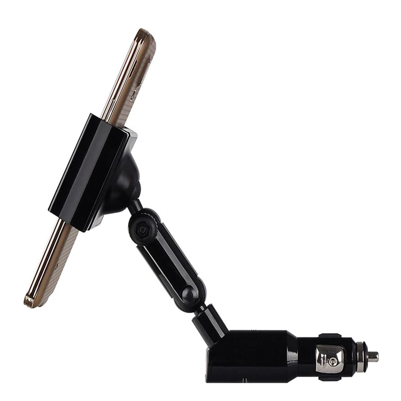 Fimilef 2 في 1 USB سيارة الهاتف حامل سيارة شاحن ل iphone سامسونج الهاتف المحمول حامل القوس مع مقبس السجائر أخف Fimilef 2 في 1 USB سيارة الهاتف حامل سيارة شاحن ل iphone سامسونج الهاتف المحمول حامل القوس مع مقبس السجائر أخف