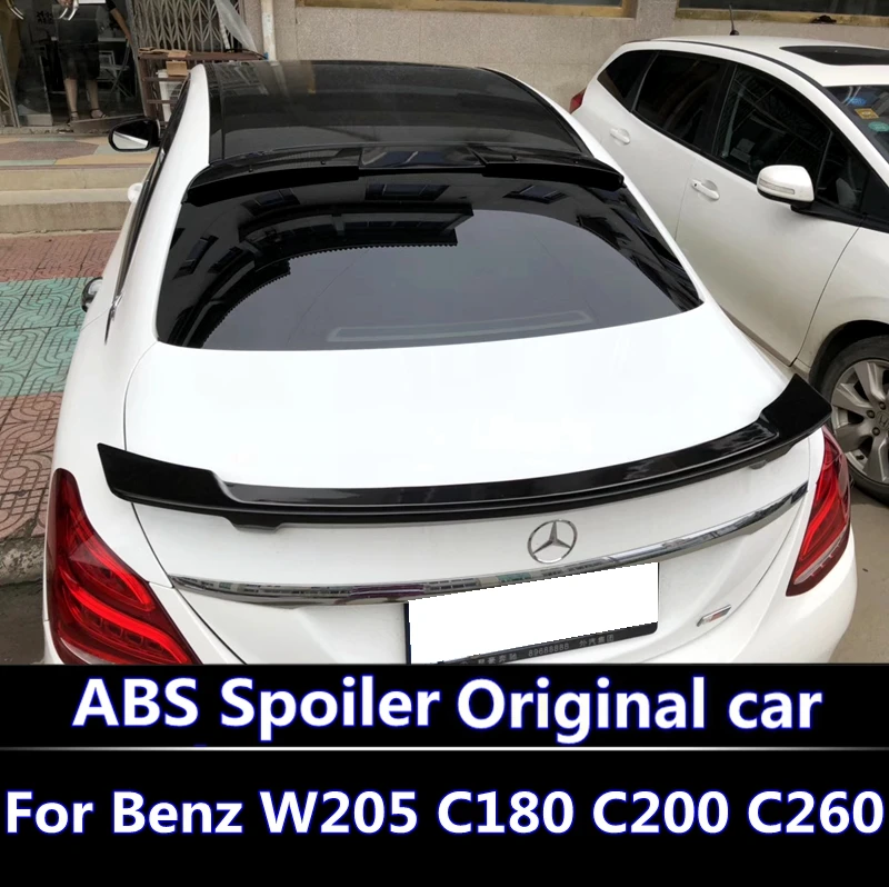 Для Benz W205 спойлер для Mercedes W205 спойлер 4-дверный седан C63 C180 C200 C250 C260 ABS Пластик спойлер до