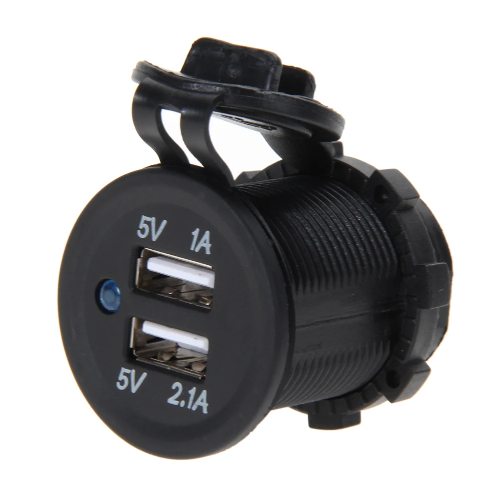 12V2.1 + 1A Dual USB Cigarette Lighter Socket Splitter Charger Power