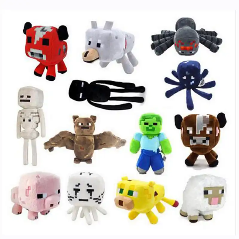 15-26 см crawler Maincraft волк Стив зомби паук маска призрака поп стиль подарок плюшевая игрушка Детские вечерние подарки WJ061
