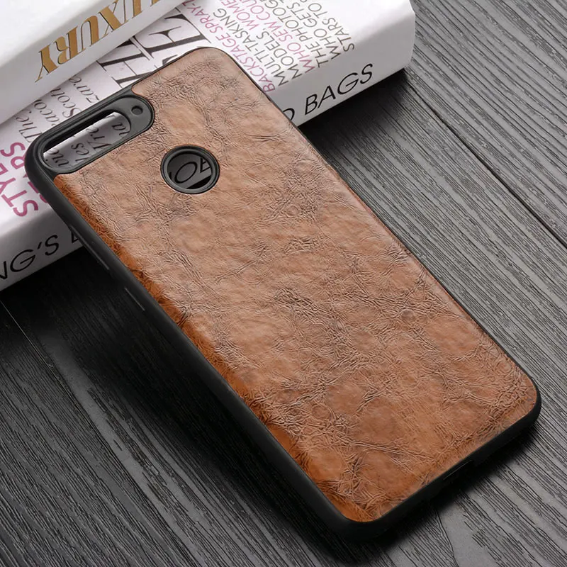 

Case for huawei honor 7x 7a p20 mate 20 lite pro Y5 Y6 prime 2018 p smart nova 3 funda luxury Vintage Leather case coque cover