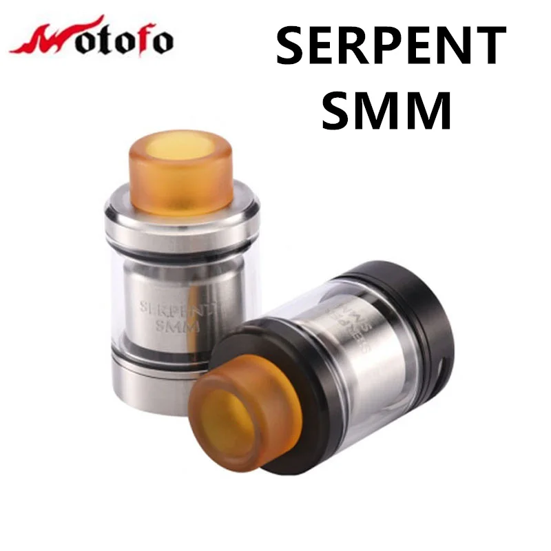 

Authentic Wotofo Serpent SMM RTA 24mm Diameter 4ml Top Refilling Rebuidable Tank with 510 PEI drip tip fit for 510 Mods