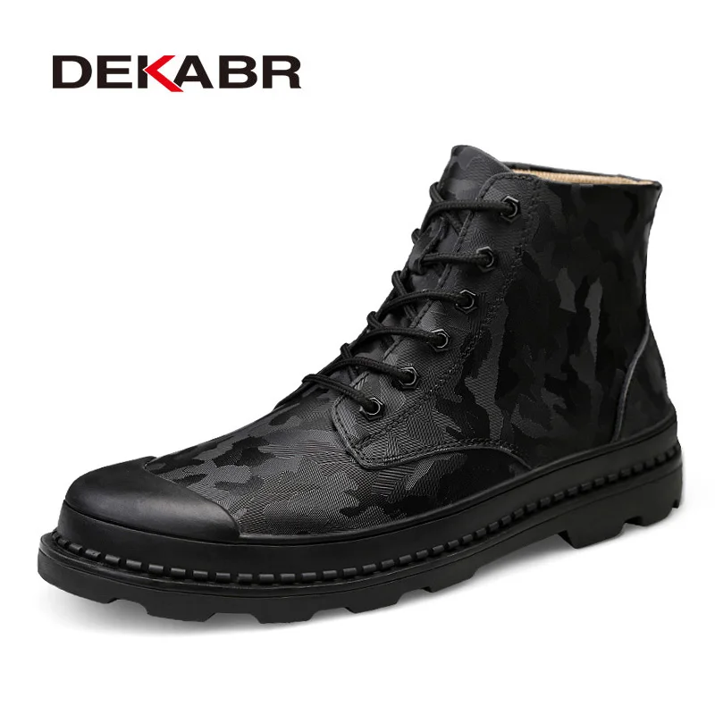 DEKABR/брендовые осенне-зимние рабочие ботинки; большие размеры 38-46; мужские водонепроницаемые ботинки; кроссовки; Зимние ботильоны; мужская обувь
