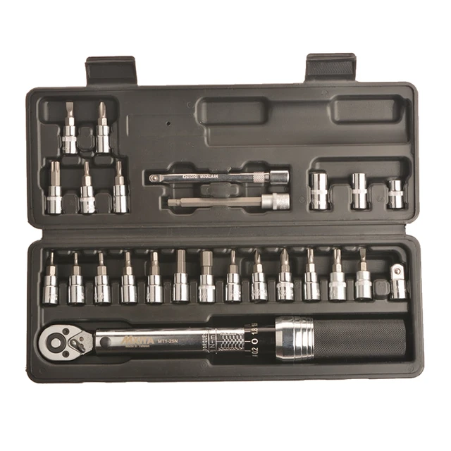 MXITA  1/4inch 1-25NM Click Adjustable Torque Wrench Bicycle Repair tools kit set tool bike repair spanner hand tool set - Image 2