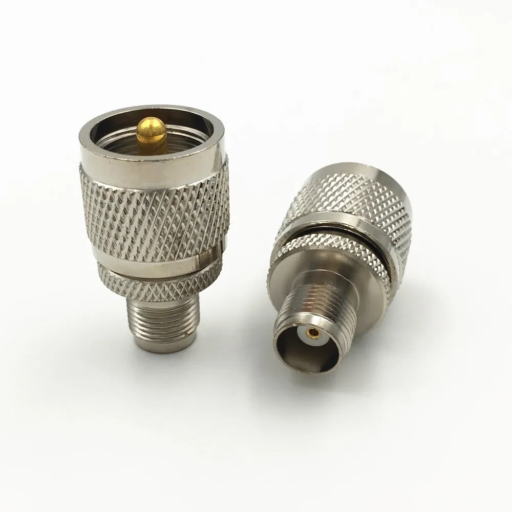100 шт. латунь PL259 UHF штекер PL 259 разъем к TNC Гнездовой RF коаксиальный Прямой адаптер