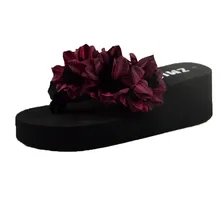 SAGACE/модные летние женские пляжные сланцы на танкетке с цветами; богемский стиль; удобная и дышащая Уличная обувь