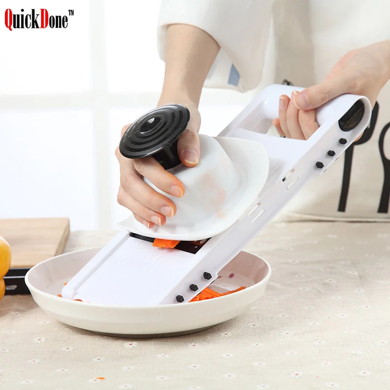 

QuickDone Multifunction Vegetable Slicer Fruit Cutter Carrot Onion Grater With 5 Stainless Steel Blades Kitchen Tools AKC6239