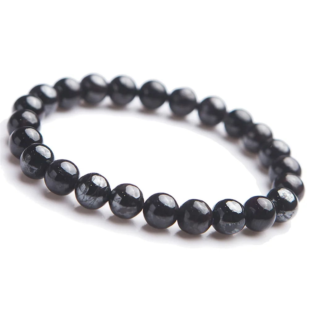 

8mm Genuine Natural Stone Beads Charm Bracelets Purple Sugilite Gem Crystal Round Bead Stretch Bracelet For Women Men