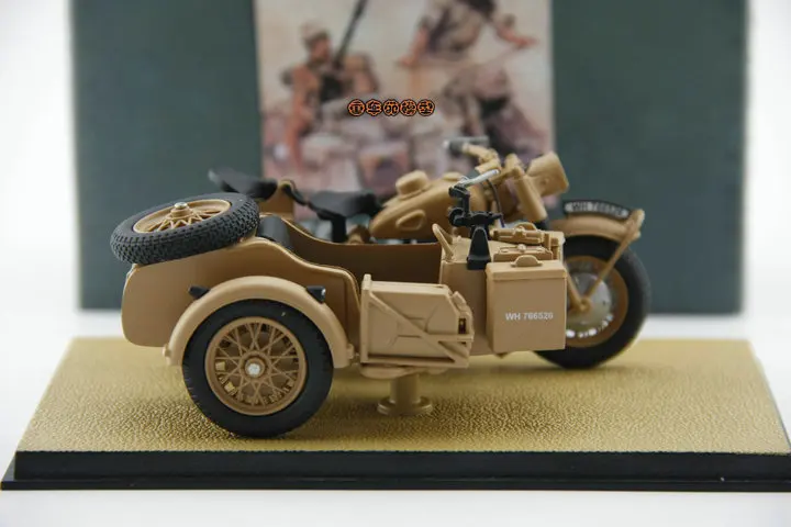 

Rare Diecast Toy Model ATLAS 1:24 Classic B MW R75 World War II German Motorcycle Sidecar for Boy Gift,Decoration,Collection