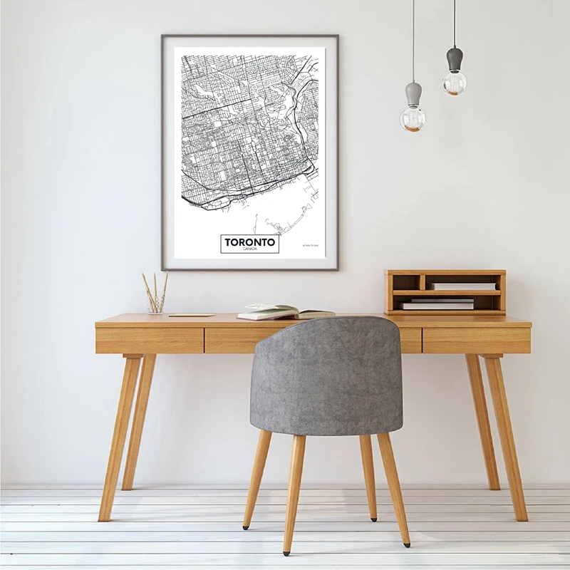 Toronto Map Prints Home Decor