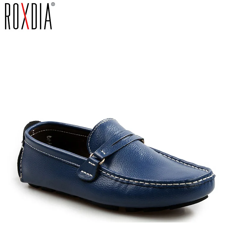 

ROXDIA Brand Genuine Leather Men Loafers Casual Shoes Men's Driving Flats Spring Autumn Plus size 39-48 RXM037