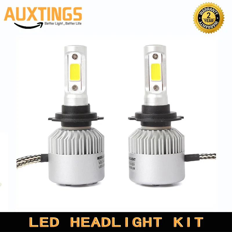 72W 16000LM 6000K 12V 24V H7 LED Conversion Kit Auto Fog Lamp Car
