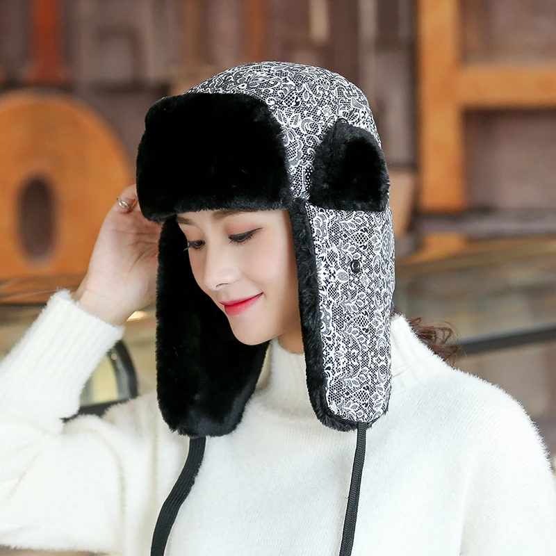 Trapper армейская шапка для Для женщин Балаклава с мочка уха России Ushanka зимняя