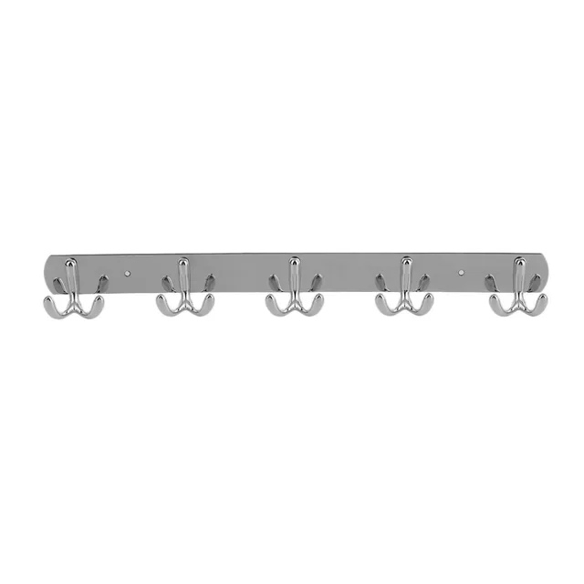 Cheap Stainless Steel 5 Hooks Kitchen Cabinet Wall Cabinet Coat Hat Clothes Robe Holder Rack Hook Wall Hanger Wall Mounted Rack Hanger