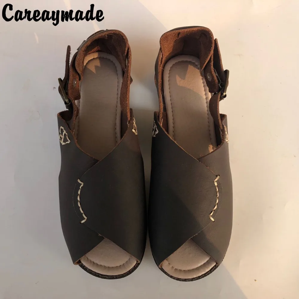 Hot,2016 new Genuine Leather pure handmade Fish mouth shoes, the retro art mori girl shoes,Women's casual Sandals,2 colors Hot,2016 new Genuine Leather pure handmade Fish mouth shoes, the retro art mori girl shoes,Women's casual Sandals,2 colors